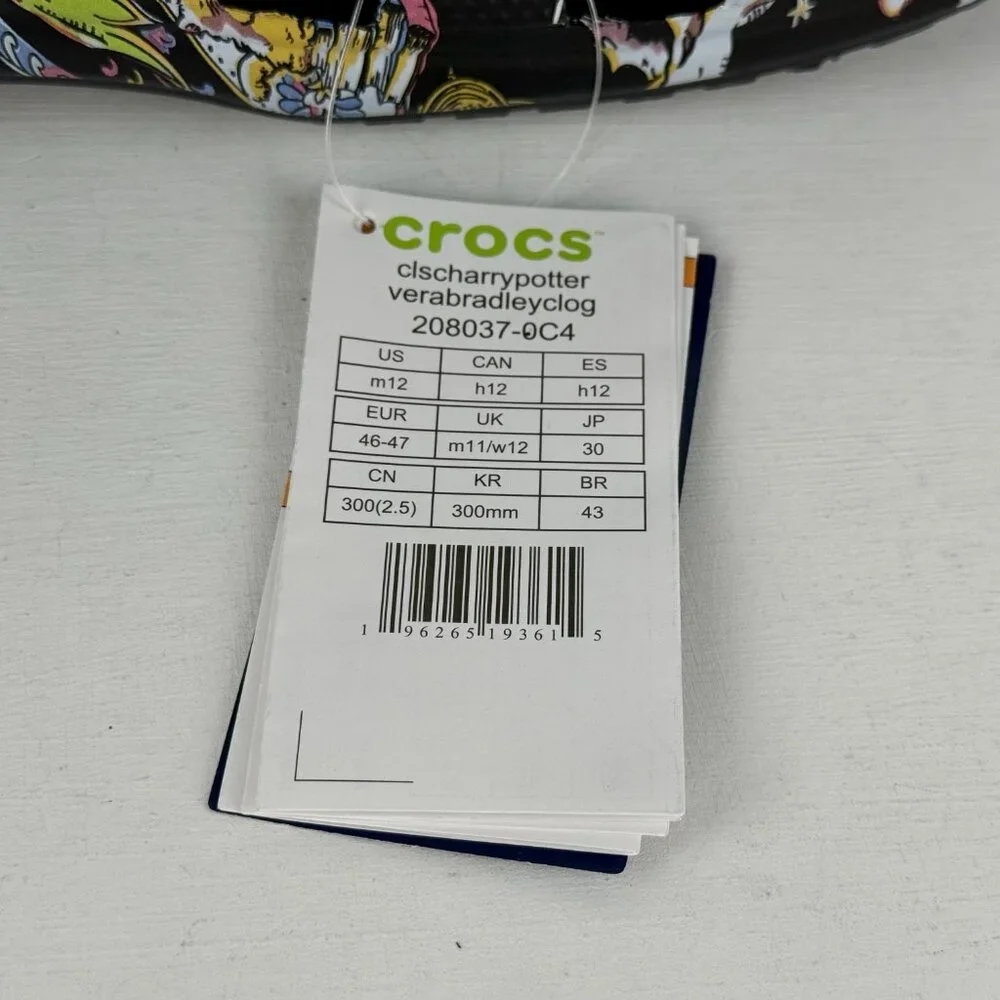 Crocs Clogs X Classic Harry Potter Vera Bradley Men's 12 - Limited Edition